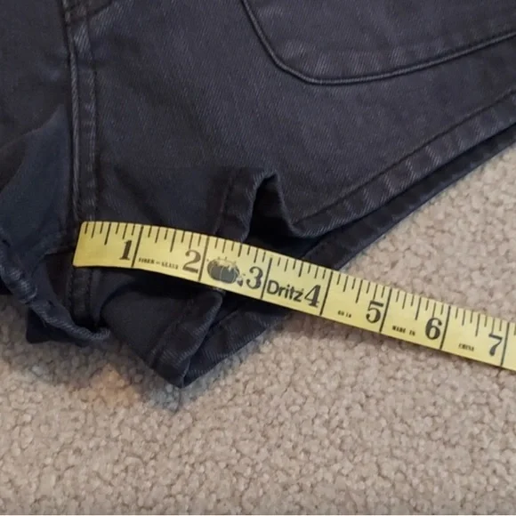 Free People High Waist Denim Black Shorts NWT - Picture 8 of 8